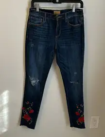 Driftwood  Jackie Rose Floral Embroidered Jeans