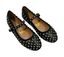 NEW House of Harlow 1960 Mary Jane Ballet‎ Flats Black Rhinestone Dazzle …