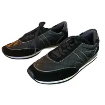 Michael Kors Black Quilted Leather Sneakers Size 9.5