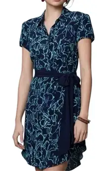Anthropologie Maeve Franziska Rabbit Print Preppy Office Coquette Shirt Dress 2