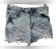Black Label by C' Est Toi distressed denim shorts