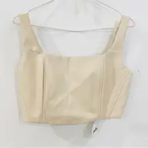 NEW Isalis faux leather bustier corset crop top