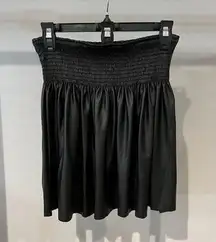 Faux Leather Mini Skirt - Size Small