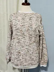 Polagram Anthropology Women Confetti Yarn Knit PullOver Bohemian Sweater Size S