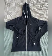 Vuori Womens Halo Performance Hoodie 2.0 Dreamknit Medium Gray Zipup Sweatshirt