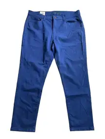 LRL Ralph Lauren Denim Premier Skinny Cropped Jeans NWT Royal Blue Plus Size 16