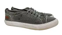 Blowfish gray slip on sneakers canvas casual shoes basic minimal size 8.5