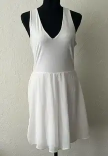 White flowy cutout athletic dress