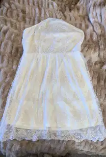 Cream Halter Dress