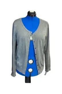 KENNETH COLE Sweater Shrug‎ Cardigan Gray Size Large Long Sleeve