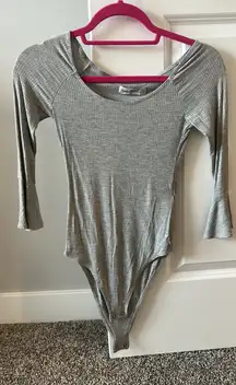 Abercrombie Gray Ribbed Bodysuit