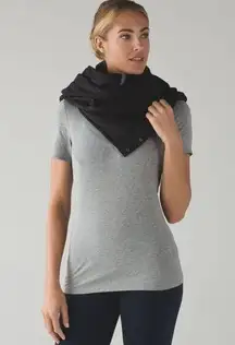 Black Quilted Vinyasa Scarf