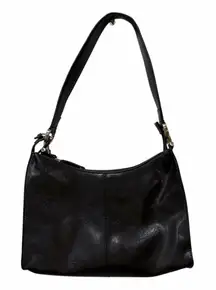 Liz Claiborne Y2K 2000s Soho Style Black Shoulder Bag Classic Basic Faux Leather
