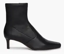 Paige Boots Annika Kitten Heel Size 6 Black Leather Pull On Sock Booties