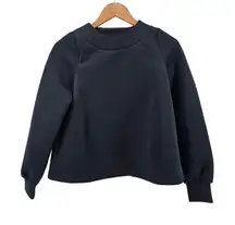 Stella Dot It's All Gonna Happen Navy Blue Mock Neck Long Sleeve Pullover Small
