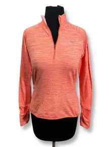 EUC Nike x Soul Cycle Quarter Zip Running Top‎ Coral Heather Athletic Pullover