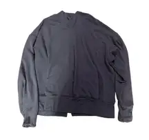 Athleta Women's Purple Gray Long Sleeve Sweatshirt Relaxed Fit Mock Neck Size L