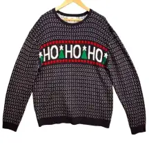 Daisys Boutique Women,s Navy White Red HOHOHO Ugly Xmas Pullover‎ Sweater 3XL