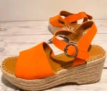 Coral Espadrilles, Size 7 1/2