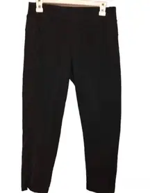 Athleta  Cropped Pull on Leggings Zipper pocket Legging Pants Black XS