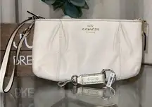 Bundle! Colette Large leather Wristlet & Coach keychain.