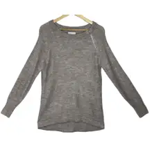 Abercrombie & Fitch Tan Beige Ribbed Knit Long Sleeve Crew Neck Sweater Size M