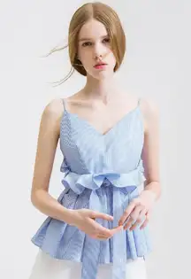 Sleeveless Ruffle Top