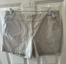 J.Crew Chino Classic Twill City Fit Light Grey Shorts Size 10