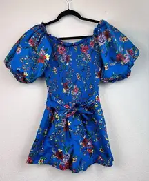 Parker Costa Off the Shoulder Puff Sleeve Romper Size 8