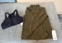 NWT Lululemon Bundle Bra and Define Jacket. Size S/6