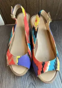 Mootsies‎ Tootsies moliker women's size 6 M wedges  woven heels