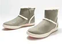 Clarks Step Glow Rose Sherpa Side Zip Boots NEW NWOT