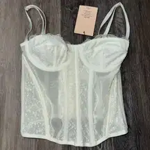 White Lace Corset By Shein Bae - Size XS