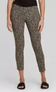 A New Day Cheetah Print Ankle Length Pants(Size 8)
