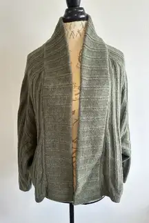 Lululemon Twin‎ Rib Sweater Wrap Cardigan XS/S Olive Green Wool Blend Knit NWT