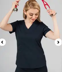 Ada Women's Black Scrub Top Size M