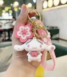 Cinnamoroll Doll Keychain Kuromi Pompompurin Key Ring My Melody Hello Kitty HPx2