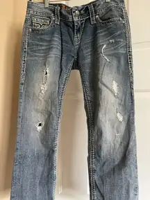 Ina Capri Distressed Jeans