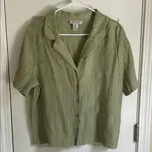 Rachel Zoe Olive Button Down Shirt
