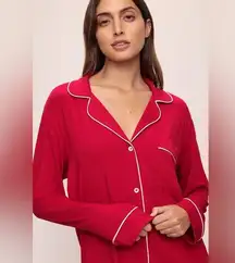 Eberjey Gisele TENCEL Modal Long Sleeve Pajama Top Womens S Haute Red