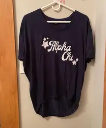 Alpha Chi Navy Blue Flowy Shirt