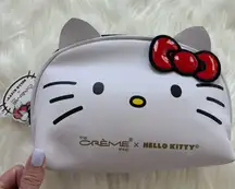 The Crème Shop x Hello Kitty Travel Makeup Pouch White w/‎ Red Bow