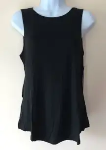 PL Movement Soft Black Open Back Wrap Top Sz XS