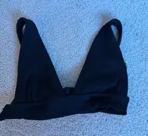 Aerie Triangle Bikini Top with a tie back Black 