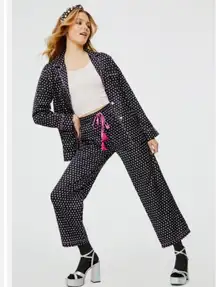 Rare Roller Rabbit x Lele sadoughi Black Hearth Polo Pajama Set Size Small