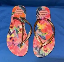 Havaianas Size 7/8 Tropical Flip Flops