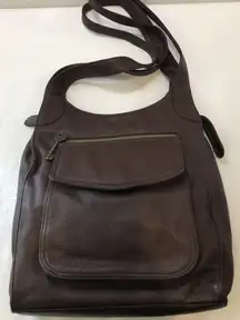 Fossil 1954 Classic #75082 Brown Pebbled Leather Crossbody Messenger Purse Bag
