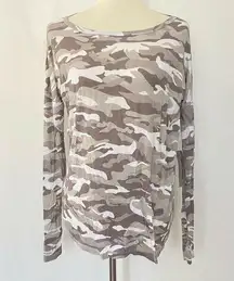 Sweet Romeo Womens Camo Long Sleeve Dolman T Shirt Grey S Small