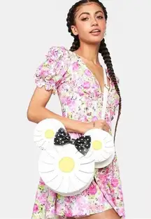 Minnie Mouse Disney Loungefly Daisy Floral Spring Crossbody Bow Bag New