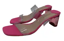 Schutz Women's Ariella Acrylic High Heels‎ Transparente Shell Pink US 7.5 M